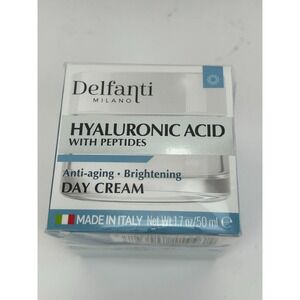 Delfanti Milano Hyaluronic With Peptides Day Cream 1.7 oz/ 50mL Made in Italy
